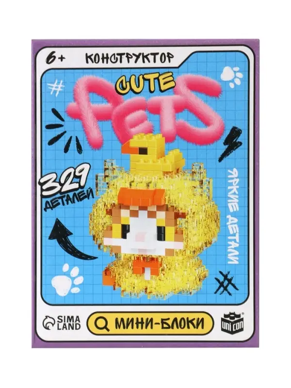 UNICON Конструктор UNICON Конструктор ""Cute pets", котик с уточкой