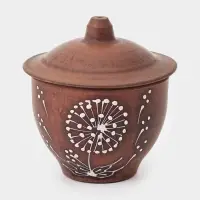 Горшок для запекания &laquo;Одуванчик&raquo;, 600 мл, 12&times;12&times;13 см, красная глина