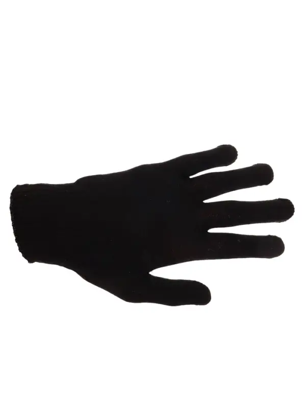 Перчатки садовые, хб, вязка 10 класс, 6 нитей, размер 9, с ПВХ точками, в наборе 5 пар, чёрные, Greengo