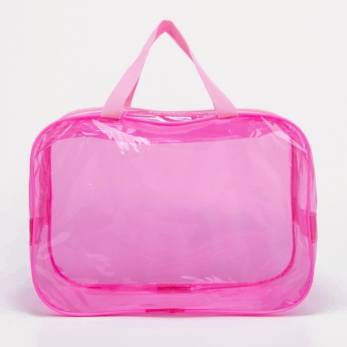 Косметичка на молнии, с ручками, цвет розовый Косметичка на молнии, с ручками, цвет розовый