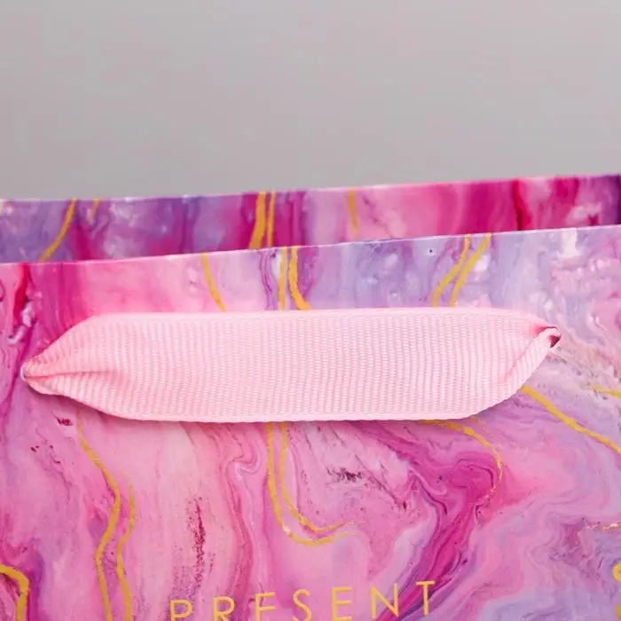 Пакет подарочный ламинированный, упаковка, &laquo;Разводы&raquo;, S 15 х 12 х 5.5 см