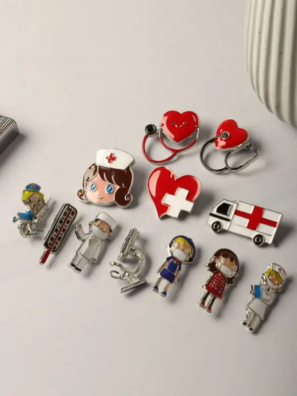 Брошь &laquo;Медицина&raquo;, форма МИКС, цвет серебро