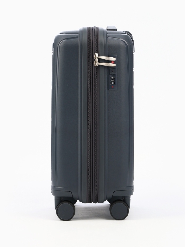 Чемодан 20 Чемодан 20", PP, 38*22*56, отд на молнии, код замок, 4 колеса, серый