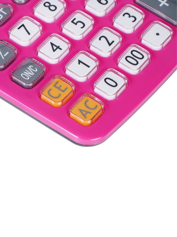 Калькулятор настольный 12-разрядный КК-2700В, малиновый