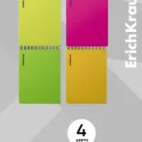 Блокнот А6 ErichKrause Neon, 80 листов в клетку, МИКС