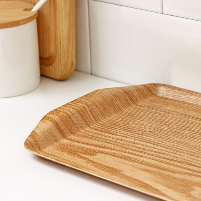 Поднос для завтрака Доляна «Заря», 30×20 см, бамбук Поднос для завтрака Доляна «Заря», 30×20 см, бамбук