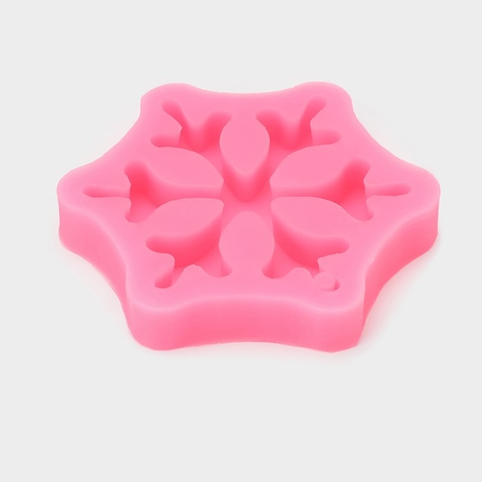 Молд новогодний «Орион», силикон, 8,5×8,5×1,5 см, цвет розовый Молд новогодний «Орион», силикон, 8,5×8,5×1,5 см, цвет розовый