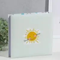 Фотоальбом на 200 фото 10х15 см "Малышковый" зелёный, бумажные листы 4,5х22х22,5 см