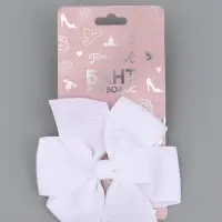 Бант для волос на заколке белый, Принцессы Бант для волос на заколке белый, Принцессы