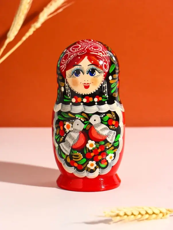 Матрёшка дерево &laquo;Птички&raquo;, 5-кукольная, 15 см