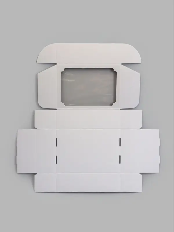 Коробка самосборная с окном, белая, 31 х 22 х 9,5 см