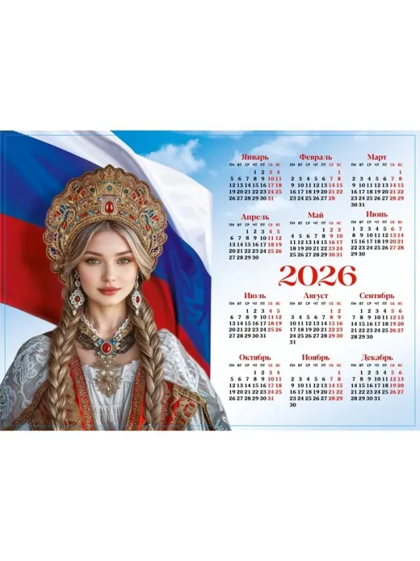 Календарь 2026 «Патриотический», А3 Календарь 2026 «Патриотический», А3