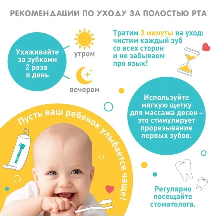 Зубная щетка детская, прорезыватель-массажер, в контейнере, силиконовый, от 3 мес.