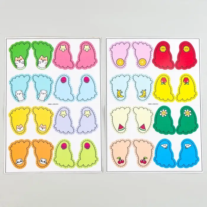 Бирки для обуви. Набор именных наклеек для маркировки детской обуви &laquo;Озорной котёнок&raquo;, 32 шт.