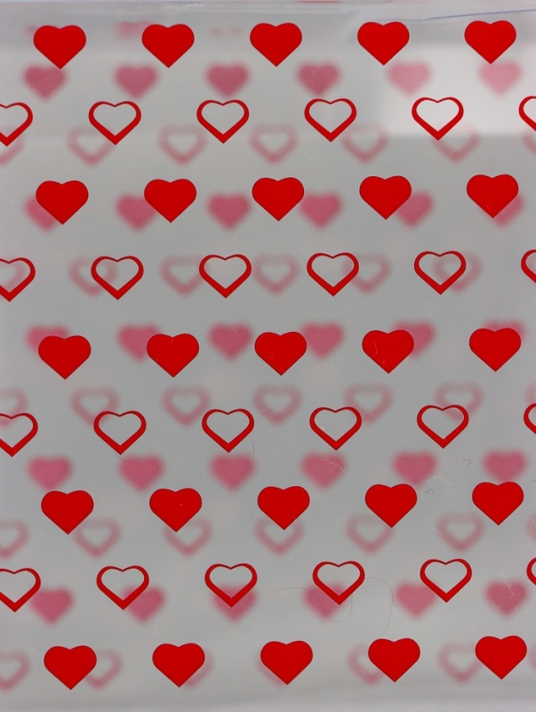 Складная коробка из PVC Складная коробка из PVC "Сердечки", 11 x 11 x 11 см 5шт