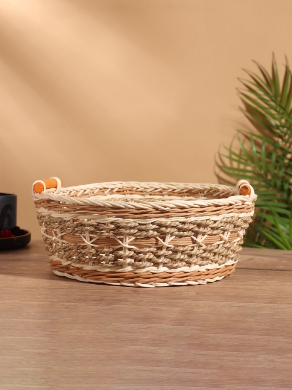 Корзина плетеная 28x28x11 см, ротанг