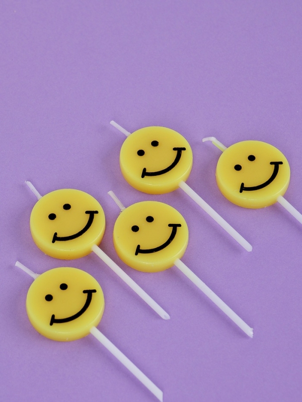 Свечи для торта  Свечи для торта "Смайл", 5 шт, желтые