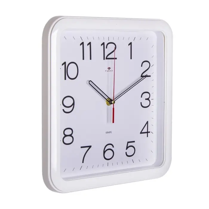 Часы настенные интерьерные, бесшумные, плавный ход, 29&times;29 см, белые, от батарейки 1&times;АА