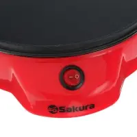 Блинница электрическая Sakura SA-7418R, 900 Вт, 20 см, красная