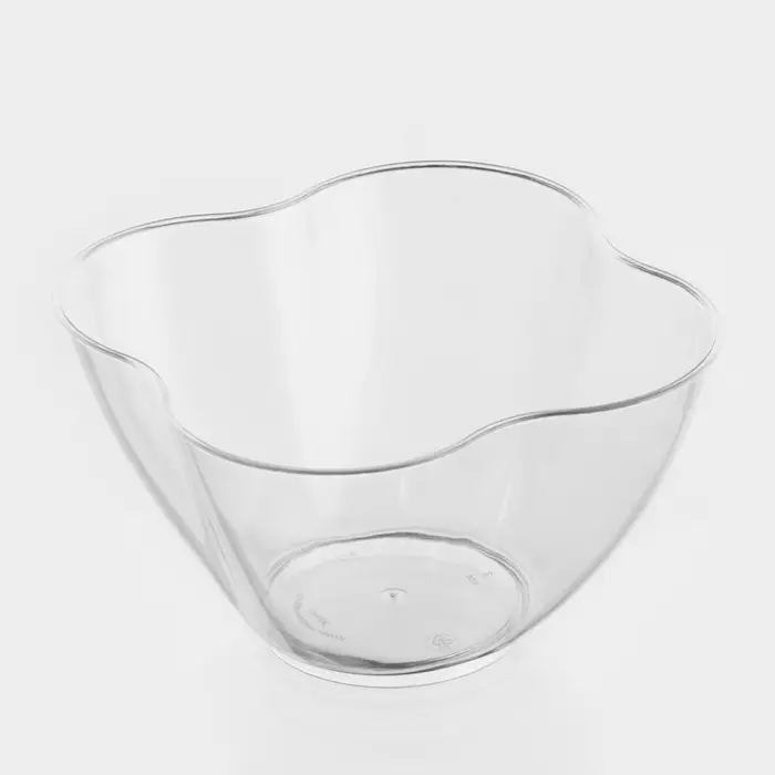 Форма одноразовая для фуршета &laquo;Цветок&raquo;, 350 мл, пластик, прозрачная