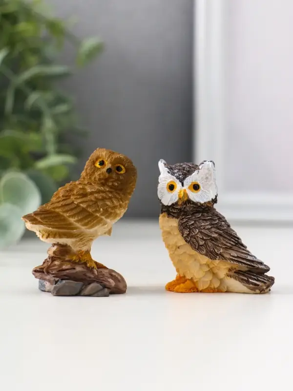Фигурка полистоун &laquo;Серая сова&raquo;, 2.3&times;4.3&times;4.5 см, МИКС