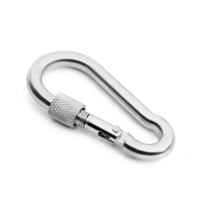 Карабин монтажный с фиксатором ТУНДРА krep, DIN5299D, 7×70 мм, оцинкованный, 1 шт. Карабин монтажный с фиксатором ТУНДРА krep, DIN5299D, 7×70 мм, оцинкованный, 1 шт.