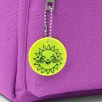 Светоотражающий элемент &laquo;Солнышко&raquo;, двусторонний, 4.7&times;4.7 см, салатовый