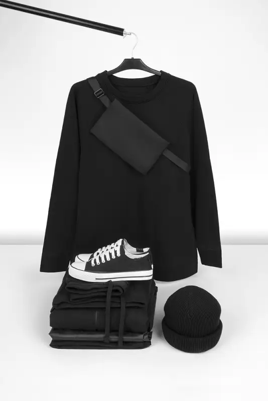 Свитшот унисекс S1, черный, размер XS/S Свитшот унисекс S1, черный, размер XS/S