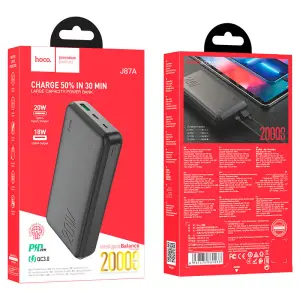 Портативный аккумулятор 20000 mAh J87A HOCO черный