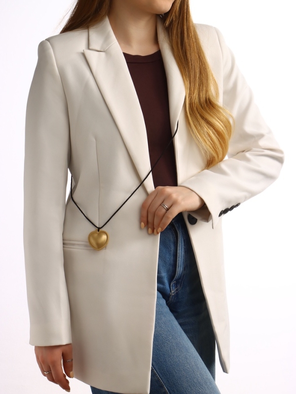 Портупея с кулоном «Сердечко» кожа, трансформер, цвет золото, 150 см Портупея с кулоном «Сердечко» кожа, трансформер, цвет золото, 150 см