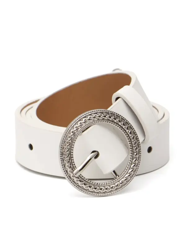 Ремень женский, 1 прокол, 3.5&times;110 см, без винта, белый