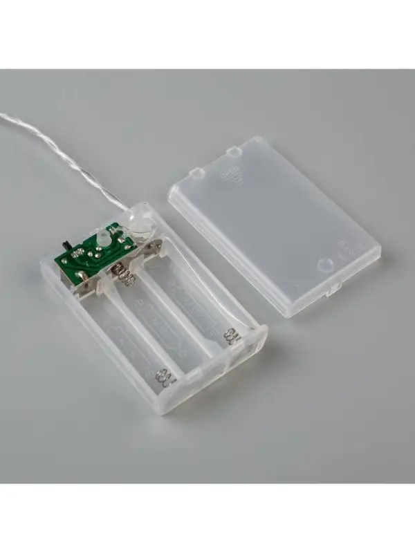 Гирлянда &laquo;Нить&raquo; 2 м, IP20, прозрачная нить, 20 LED, свечение белое, 2 режима, AAх3