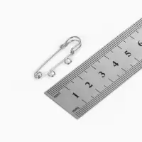 Булавка для подвесок PO-035 №01, 2 шт. 3.5&times;0.5 см, цвет серебро
