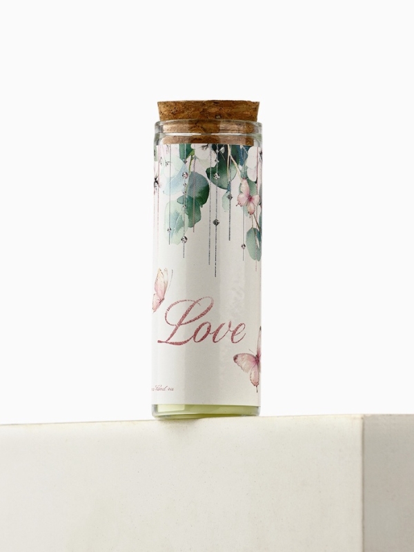 Свеча в колбе  Свеча в колбе "Love" 8 х 3 см