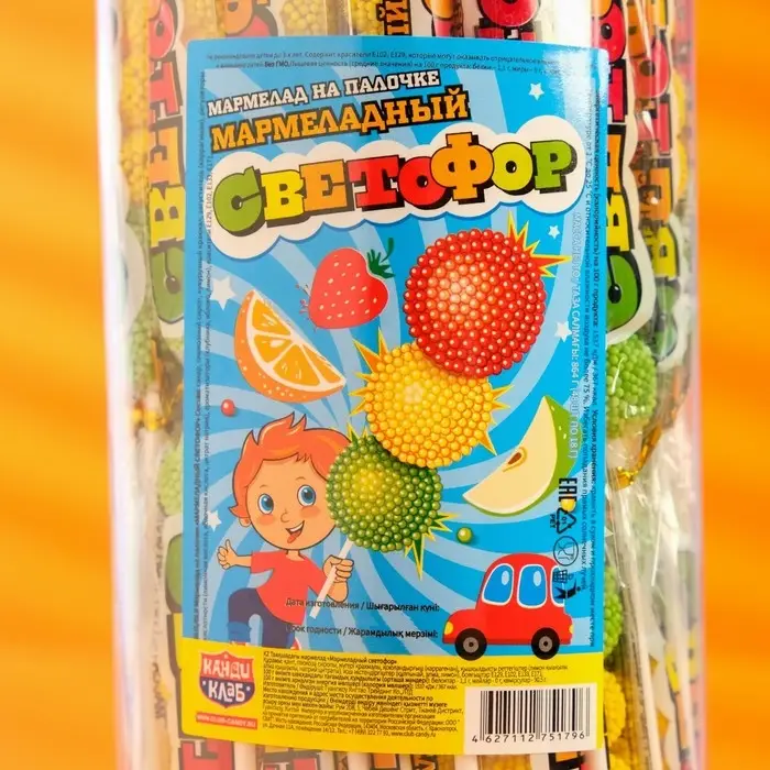 Мармелад на палочке «Мармеладный светофор», 18 г Мармелад на палочке «Мармеладный светофор», 18 г