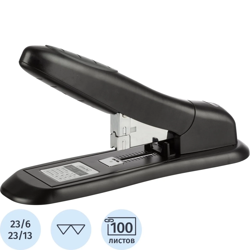 Степлер Attache Quantum (23/6-23/13) до 100 лист., мощный,пластик,черный