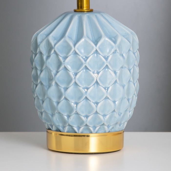Лампа настольная Лампа настольная "Бернарда" 1х40Вт Е14 голубой 15х15х30см
