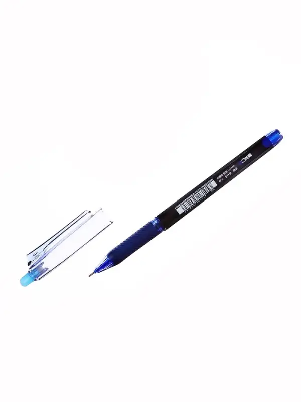 Стираемая ручка, гелевая, автоматическая, синий стержень, узел 0.5 мм