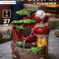 Фонтан настольный &laquo;Водопад в лесу&raquo;, 14&times;17&times;27 см, с подсветкой