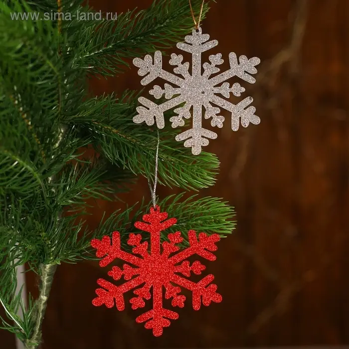 Елочная игрушка «Снежный блеск», МИКС Елочная игрушка «Снежный блеск», МИКС