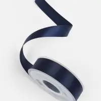 Лента атласная TEIRA, двухсторонняя, 25 мм, 25&plusmn;1 м, тёмно-синяя №330