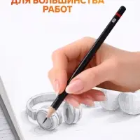 Набор карандашей чернографитных Calligrata, 12 штук, разная твёрдость, шестигранные, деревянные