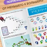 Книга с крутящейся шпаргалкой &laquo;Тренажёр по математике&raquo;, 44 стр., 7+