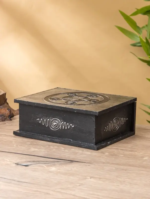 Шкатулка Шкатулка "Цветок жизни" 19х15х7 см, МДФ