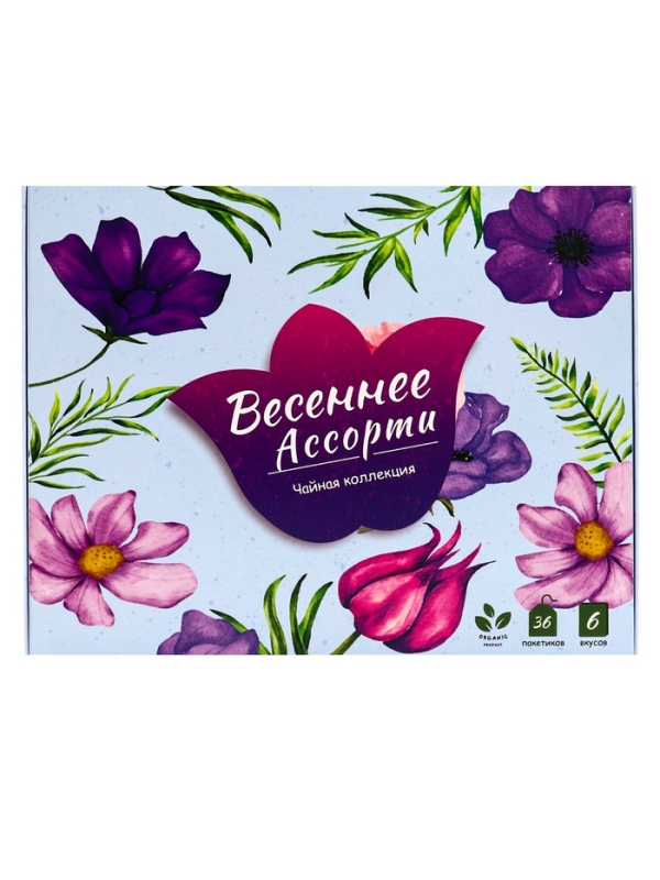 Подарочный чай "Весеннее ассорти", 36 пакетиков