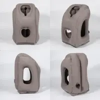 Подушка надувная, дорожная, 50&times;35&times;30 см, серая