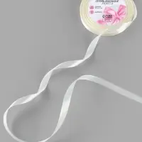 Лента атласная, 10 мм, 23&plusmn;1 м, светло-жёлтая