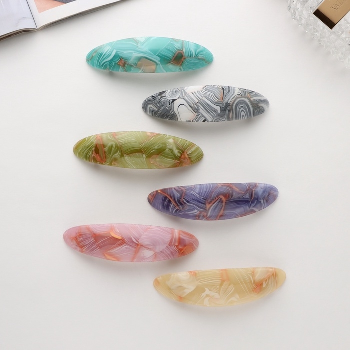 Заколка-автомат для волос Заколка-автомат для волос "Сильва" блеск размытие, 9 см, микс