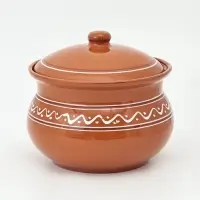 Супница Псковский гончар, 3.6 л, керамика, оранжевая