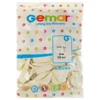 Воздушные шары латексные 12", 100 шт., белые